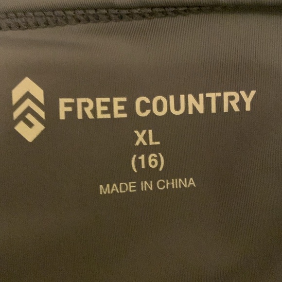 Free Country Orange & Gray Bathing Suit Top Size XL - Picture 7 of 8